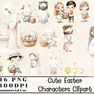 Kit Digital Naree - Páscoa Aquarela