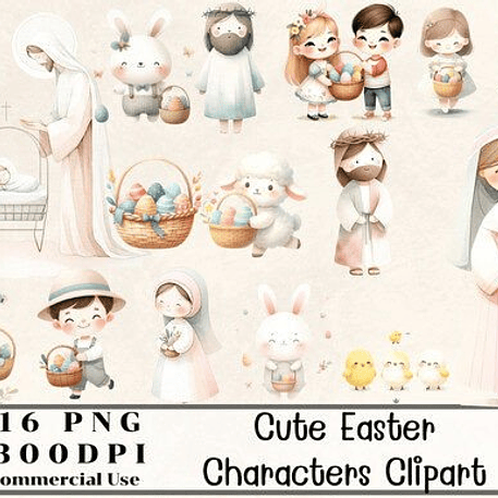 Kit Digital Naree - Páscoa Aquarela 1