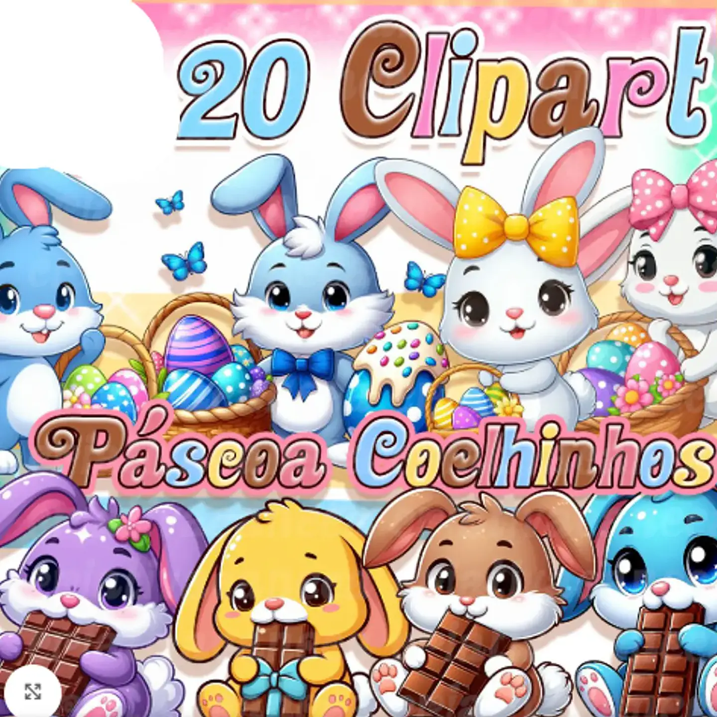 Kit Digital Páscoa Coelhinhos 1