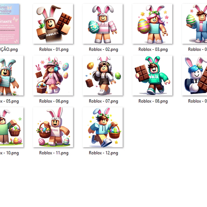 Kit Digital Páscoa Roblox 2