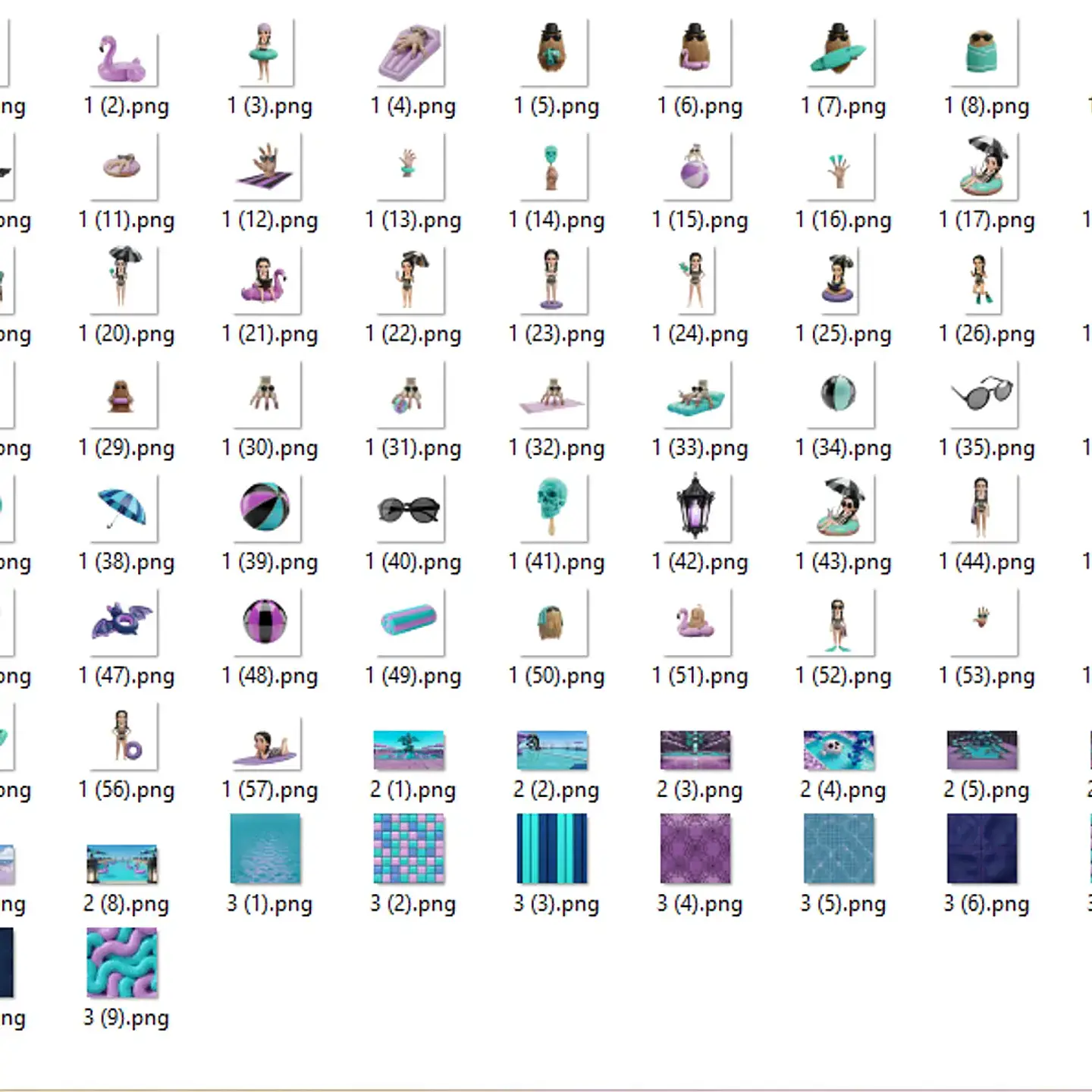 Kit Digital Wandinha Pool Party 2