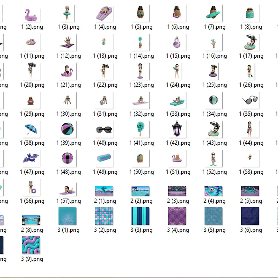 Kit Digital Wandinha Pool Party 2