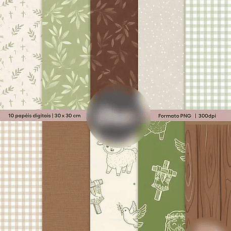 Kit Digital Páscoa Papéis 1