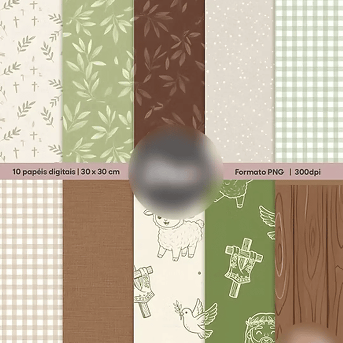 Kit Digital Páscoa Papéis 1