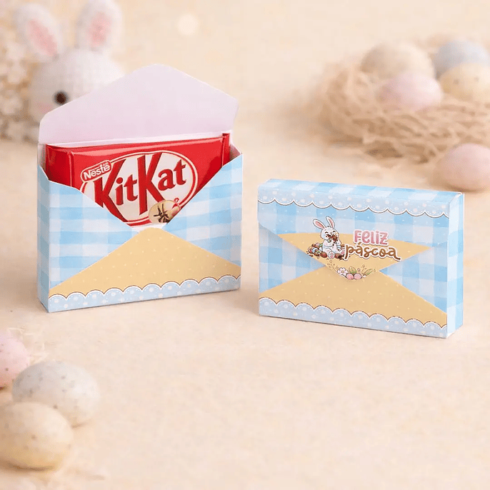 Arquivo Páscoa Caixinha Envelope Kitkat 1