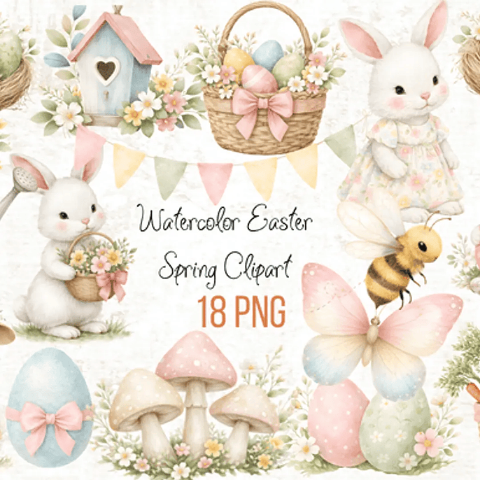 Kit Digital Páscoa Aquarela 2 1