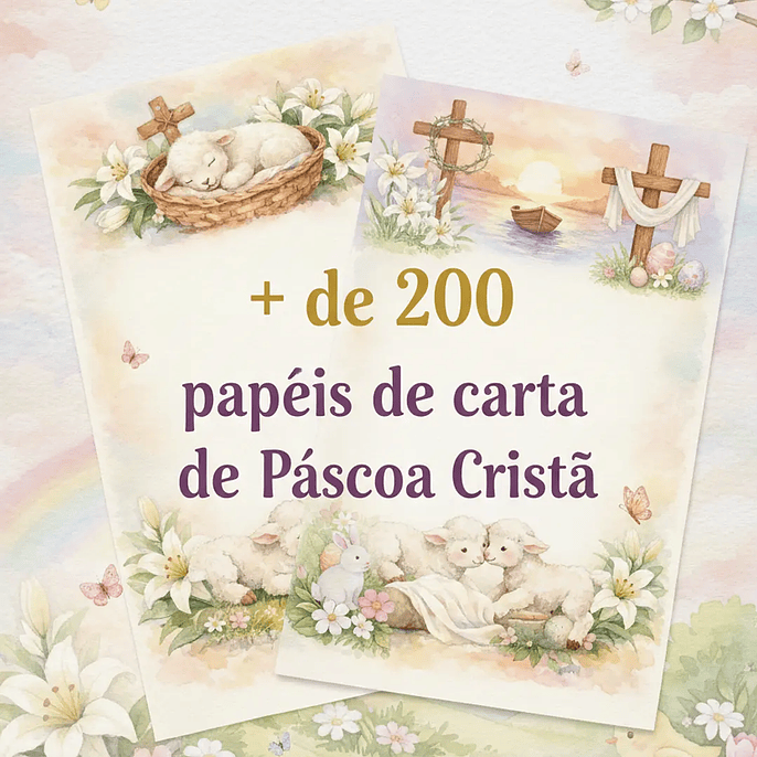 Arquivo Páscoa +200 Papéis de Carta Cristão 1