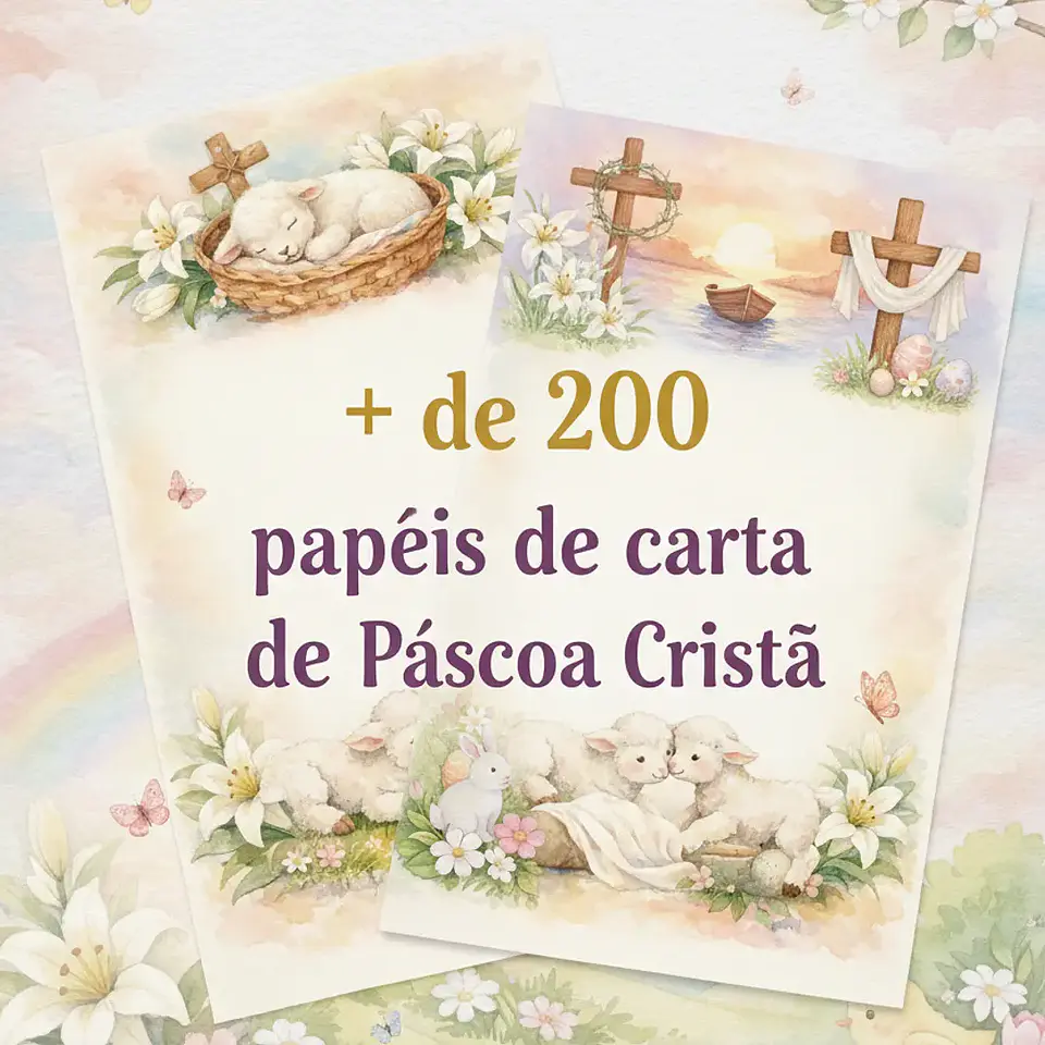 Arquivo Páscoa +200 Papéis de Carta Cristão 1