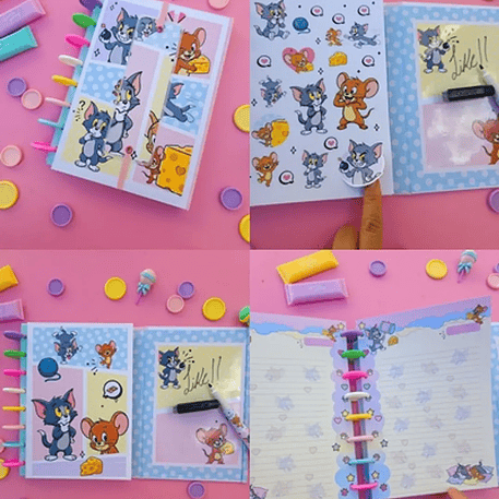 Arquivo Caderno Especial A5 Quadro Embutido Tom e Jerry 1