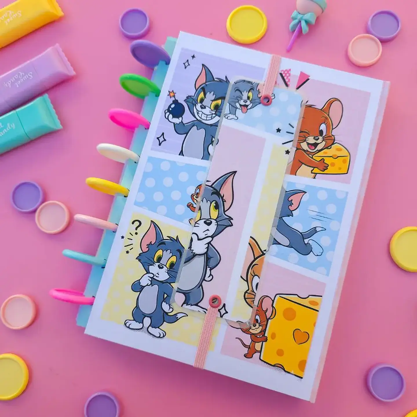Arquivo Caderno Especial A5 Quadro Embutido Tom e Jerry 5