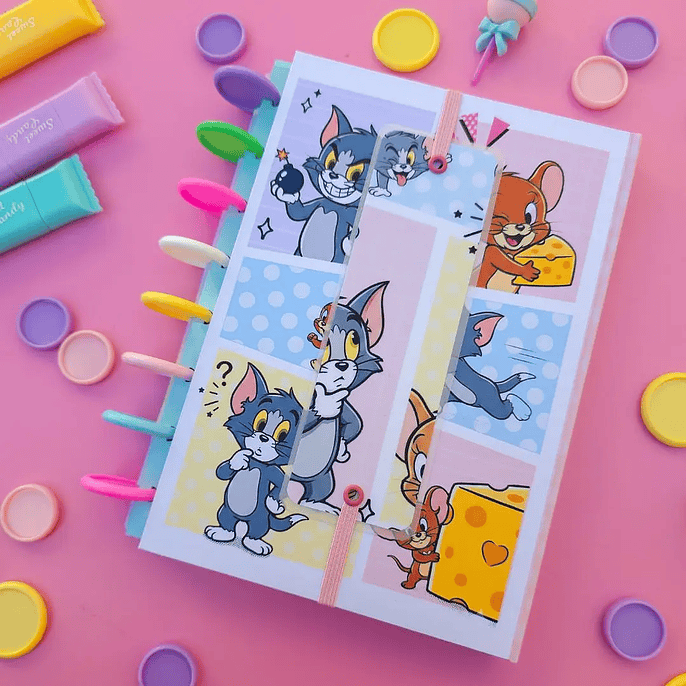 Arquivo Caderno Especial A5 Quadro Embutido Tom e Jerry 5