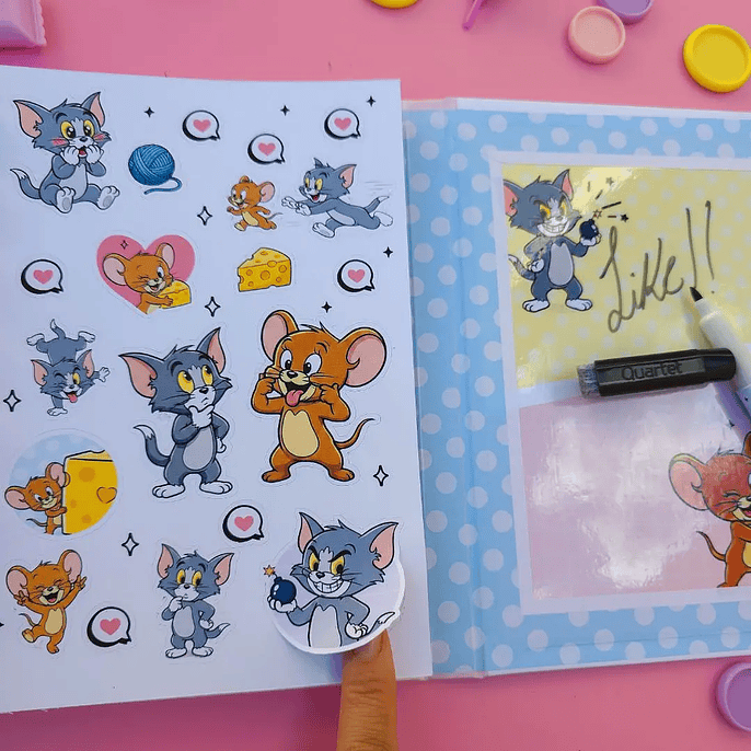 Arquivo Caderno Especial A5 Quadro Embutido Tom e Jerry 7