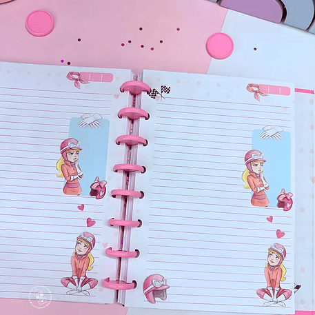 Arquivo Caderno Especial Duplo Disco A5 - Penelope Pitstop 2