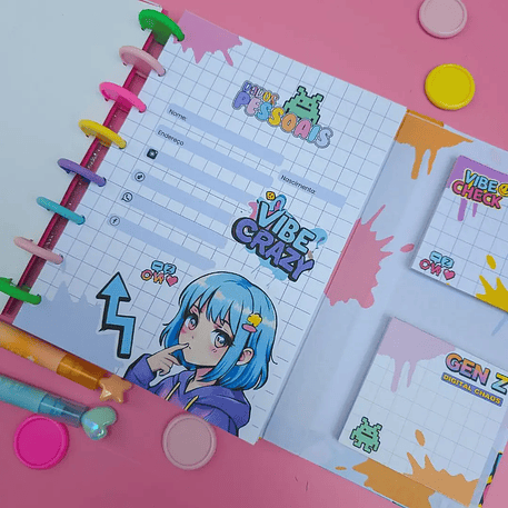 Arquivo Caderno Especial Duplo Disco A5 Geração Z 3