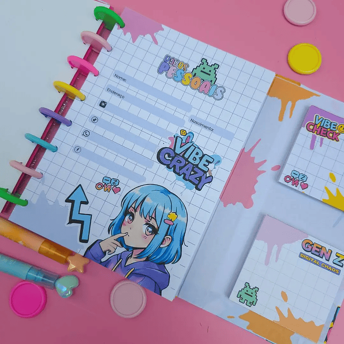 Arquivo Caderno Especial Duplo Disco A5 Geração Z 3