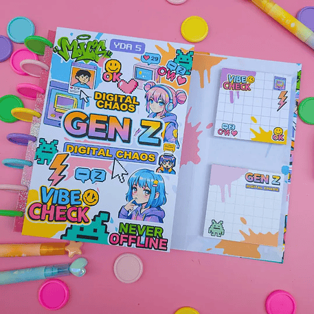 Arquivo Caderno Especial Duplo Disco A5 Geração Z 7