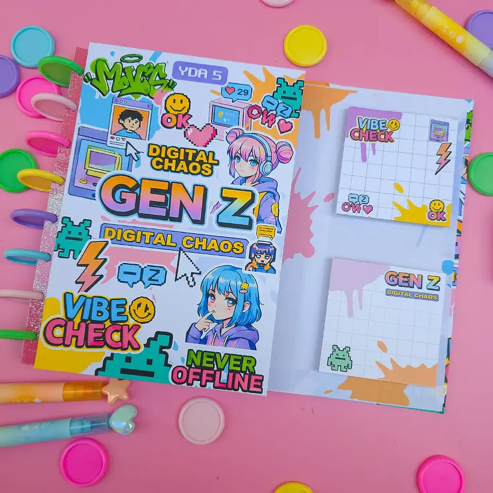 Arquivo Caderno Especial Duplo Disco A5 Geração Z 7