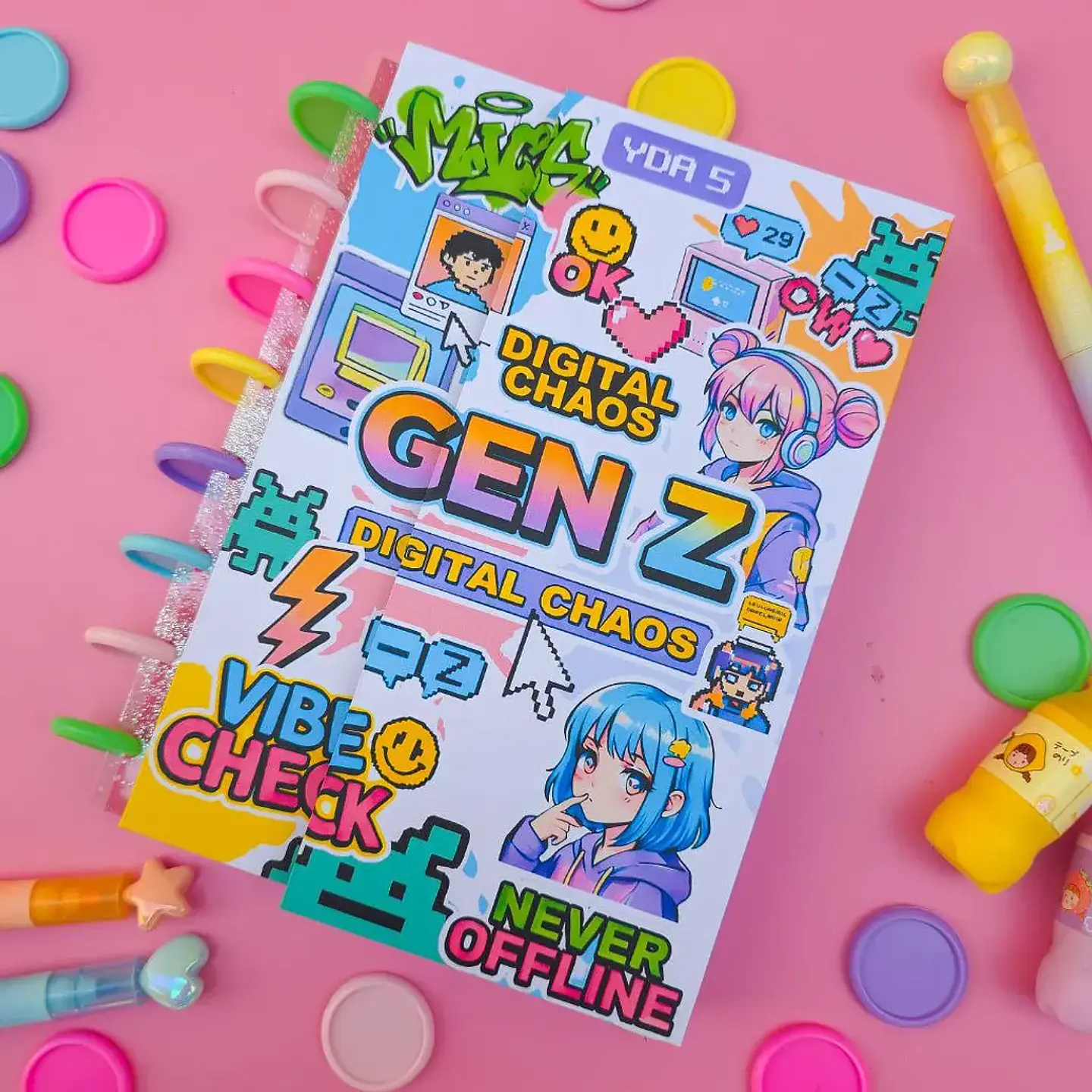 Arquivo Caderno Especial Duplo Disco A5 Geração Z 8