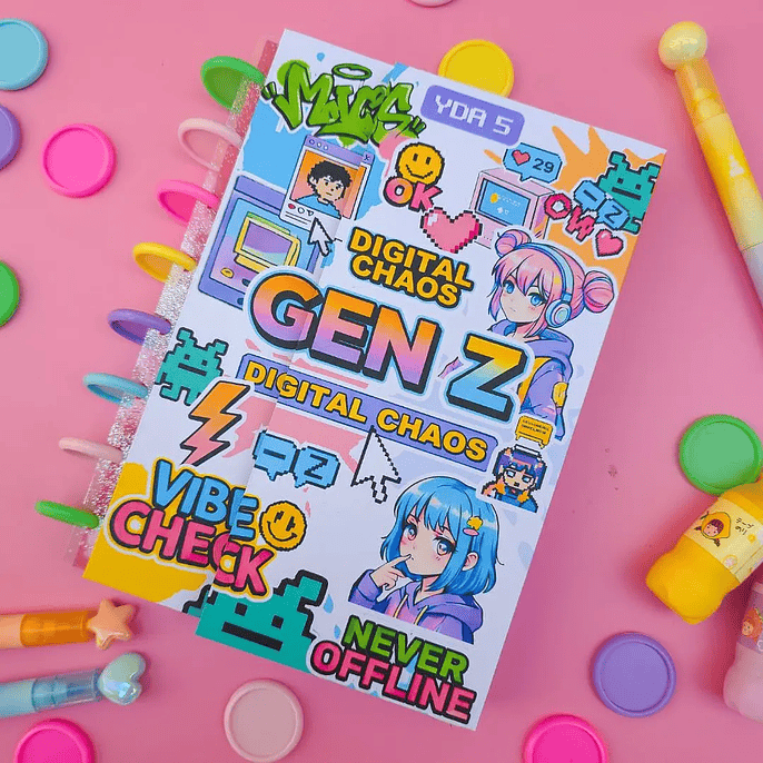 Arquivo Caderno Especial Duplo Disco A5 Geração Z 8