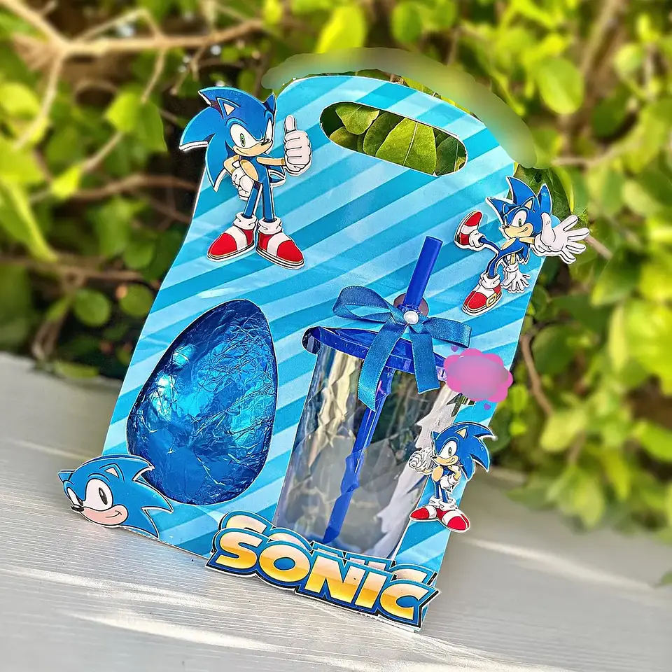 Arquivo Páscoa caixa ovo de páscoa + copo twister Sonic 1