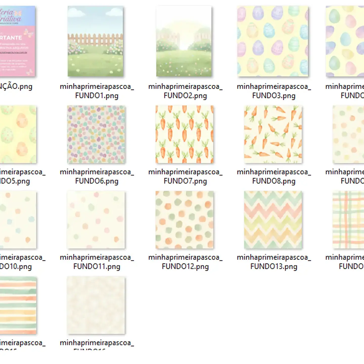 Kit Digital Minha Primeira Páscoa 2