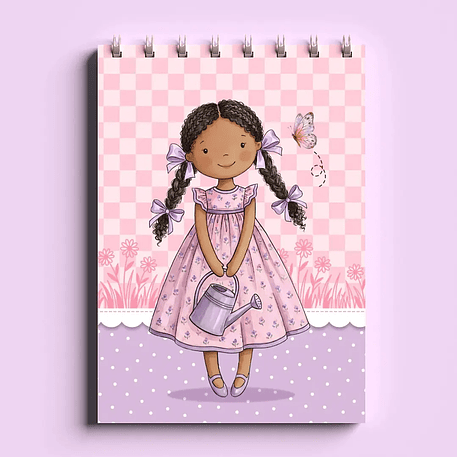 Arquivo Bloco Bonequinhas A6 Wire-O Espiral 1