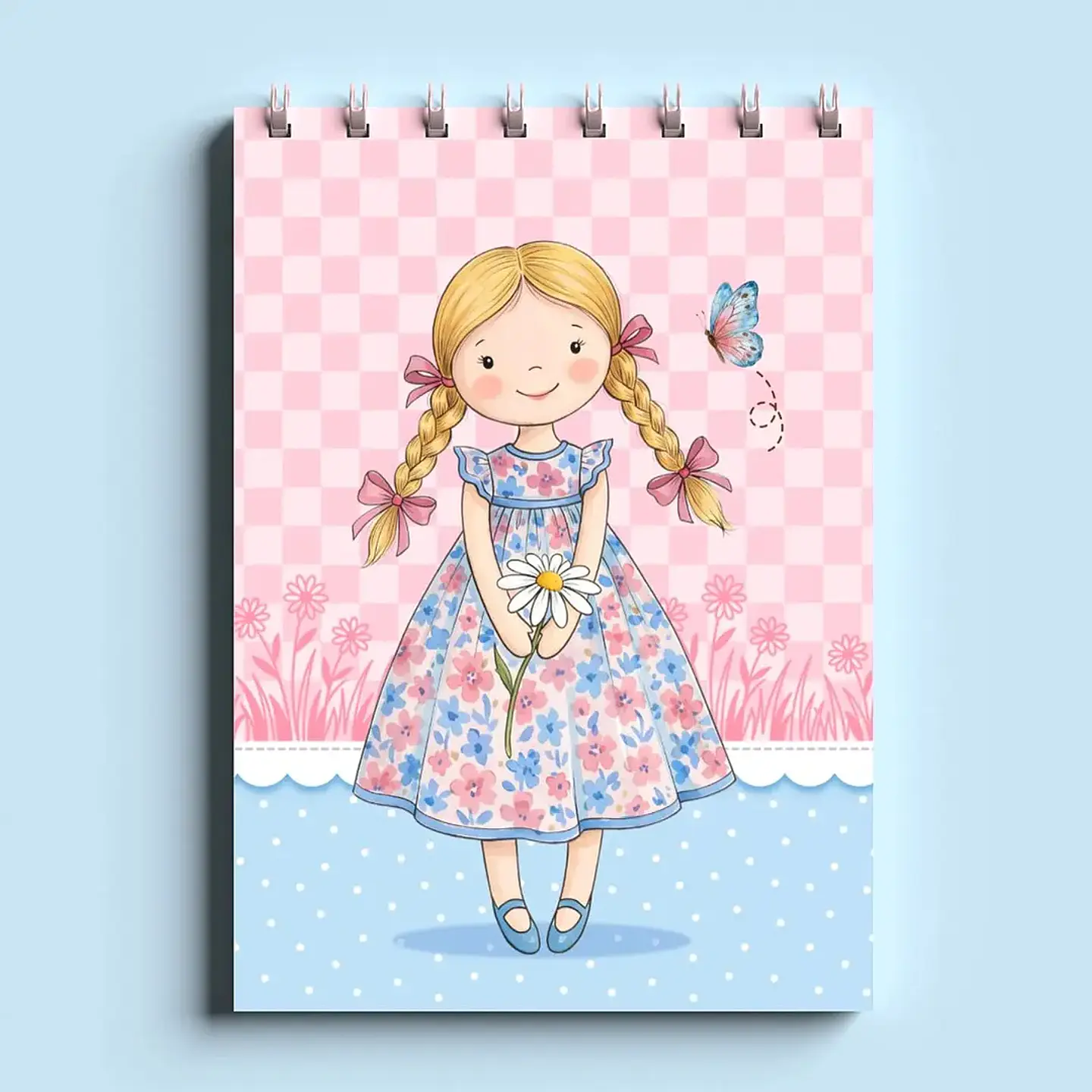 Arquivo Bloco Bonequinhas A6 Wire-O Espiral 8