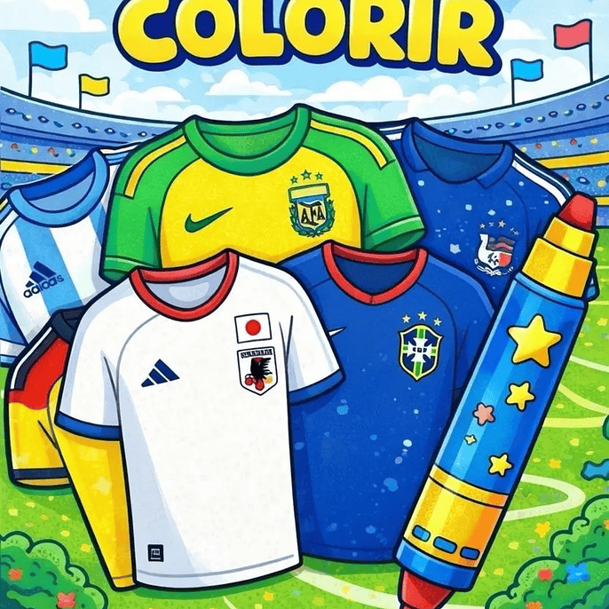 Arquivo Livro de Colorir Camisas da Copa do Mundo 1