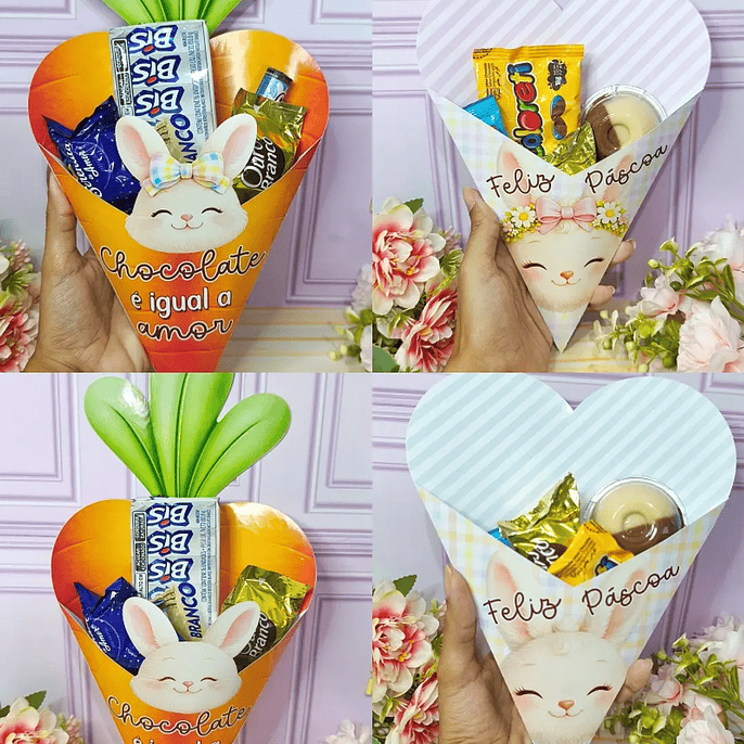 Arquivo Páscoa Coelho Buquê de Chocolates 1