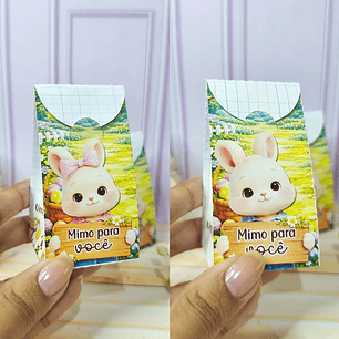 Arquivo Páscoa Coelho Caixa Sacolinha Pequena Comprida
