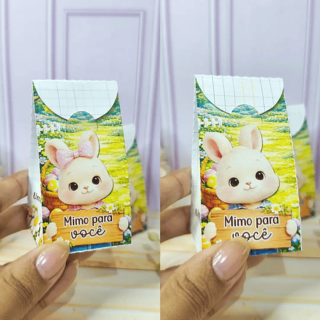 Arquivo Páscoa Coelho Caixa Sacolinha Pequena Comprida 1