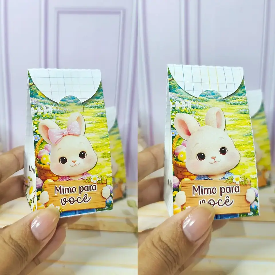 Arquivo Páscoa Coelho Caixa Sacolinha Pequena Comprida 1