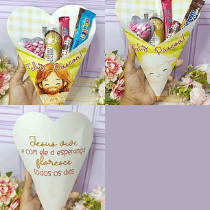 Arquivo Páscoa Cordeiro Buquê Coração