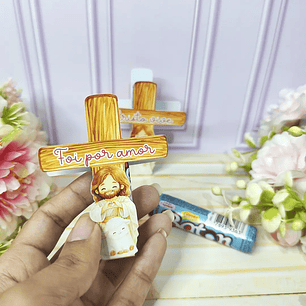 Arquivo Páscoa Cordeiro Cruz Porta Batom ou Bis