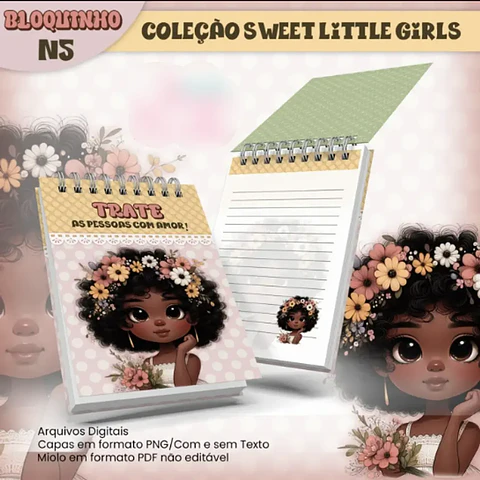 Arquivo Bloquinho A6 Coleção Sweet Little Girls
