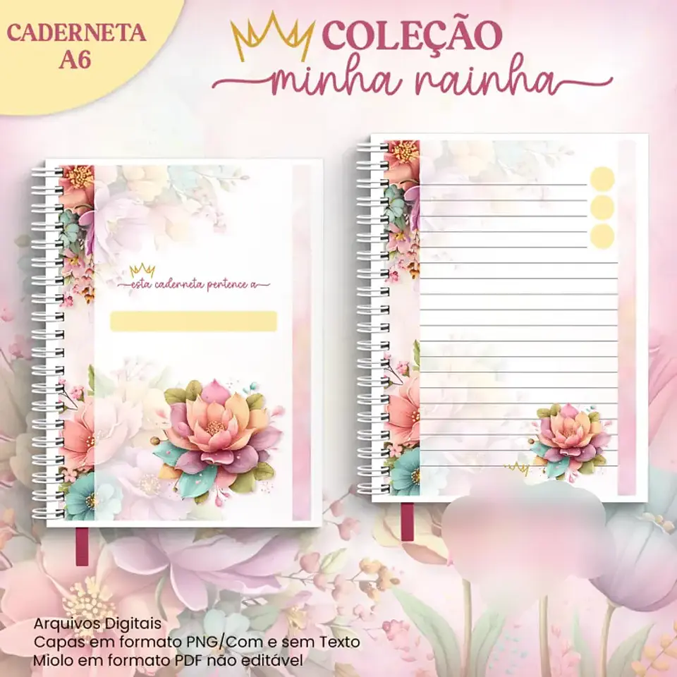Arquivo Caderneta A6 Coleção Minha Rainha 2