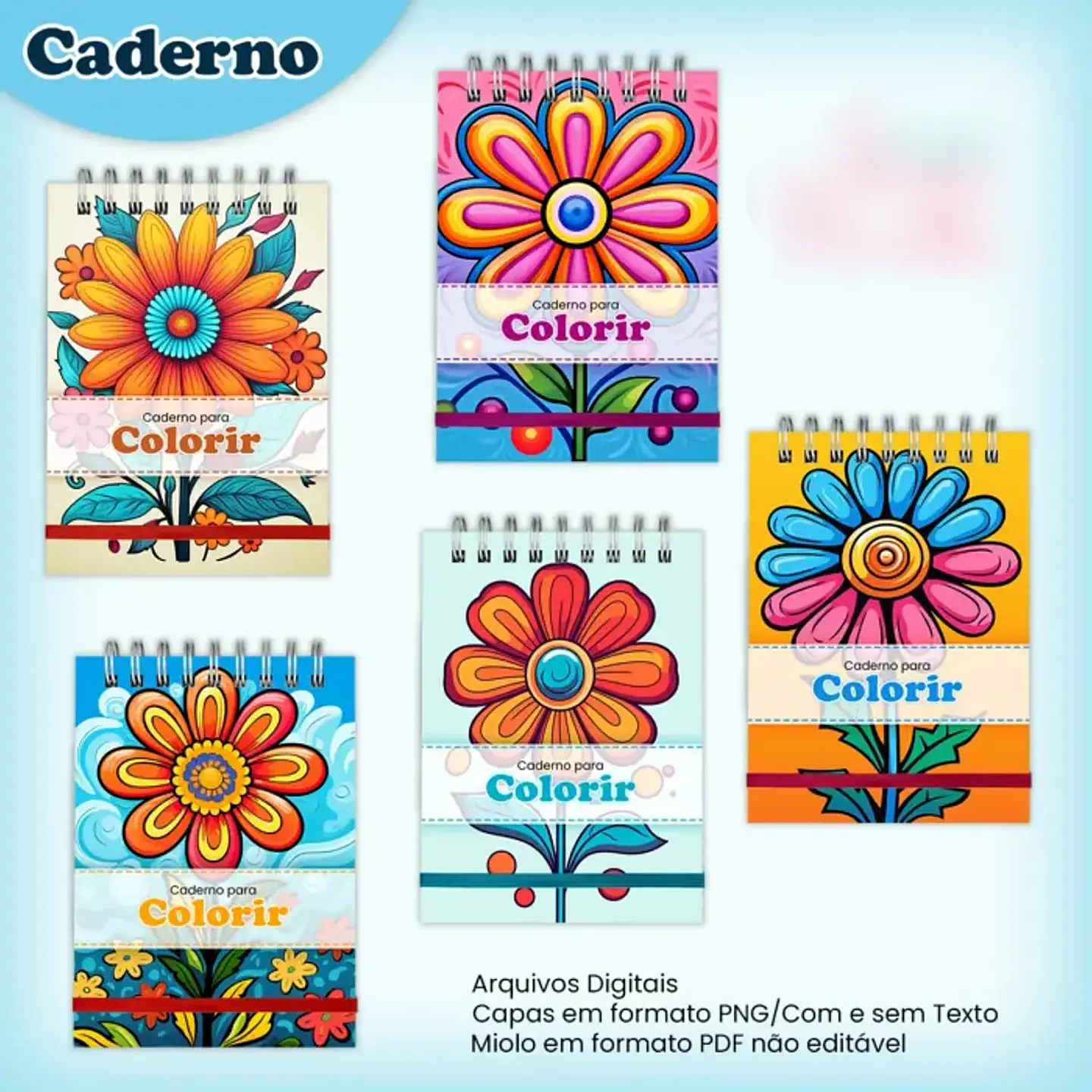 Arquivo Livro de Colorir A5 Floral 2