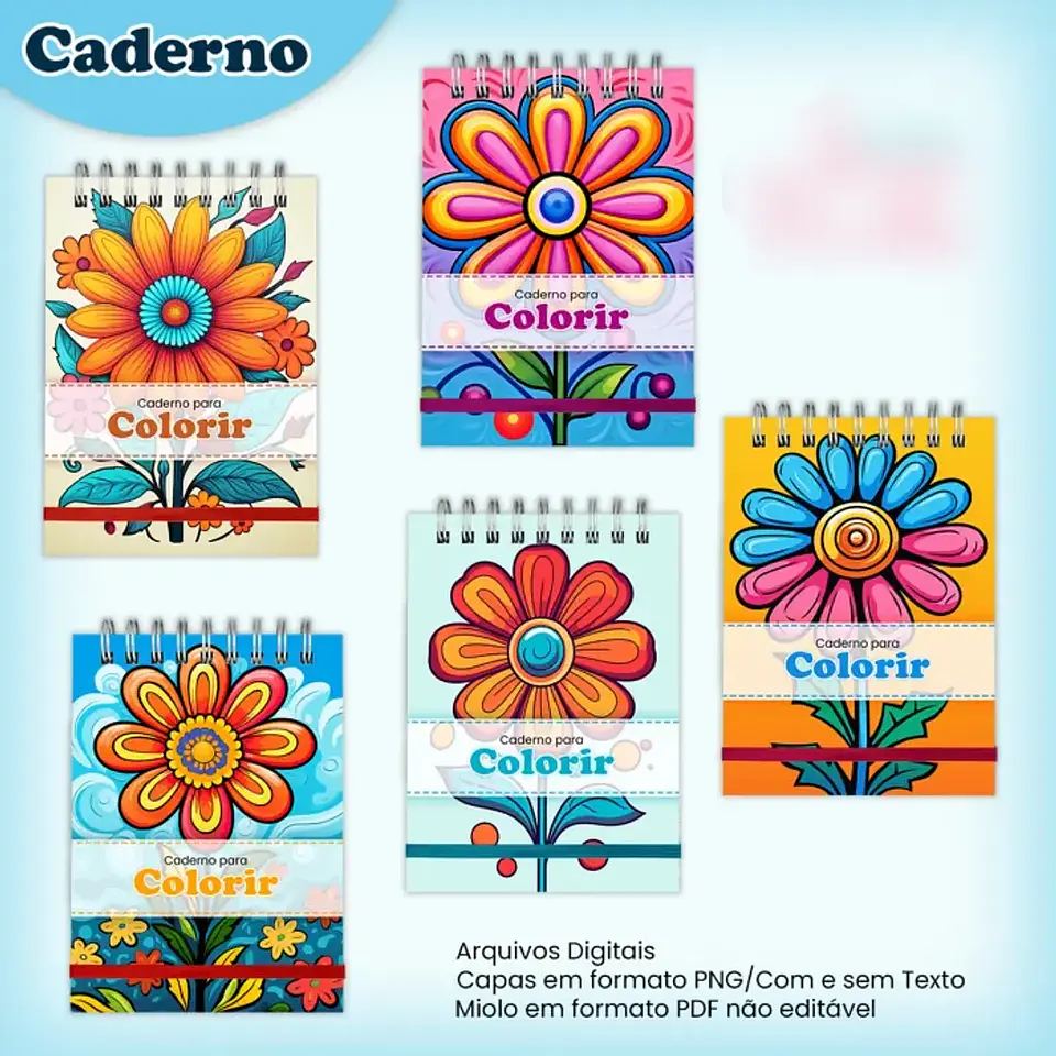 Arquivo Livro de Colorir A5 Floral 2