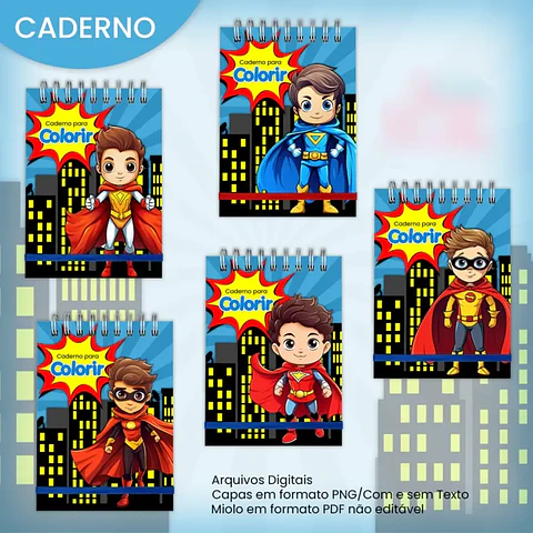 Arquivo Livro de Colorir A5 Super Herói