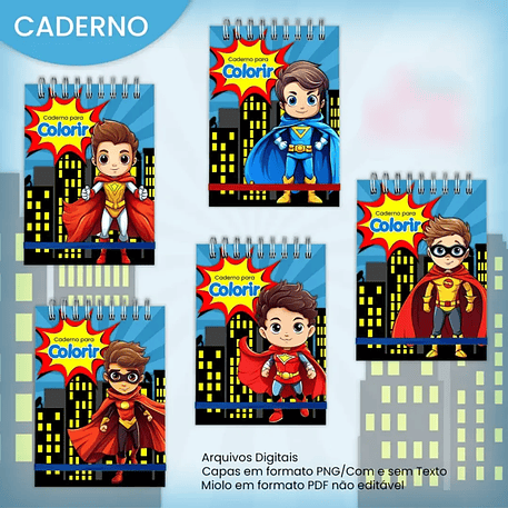 Arquivo Livro de Colorir A5 Super Herói 1