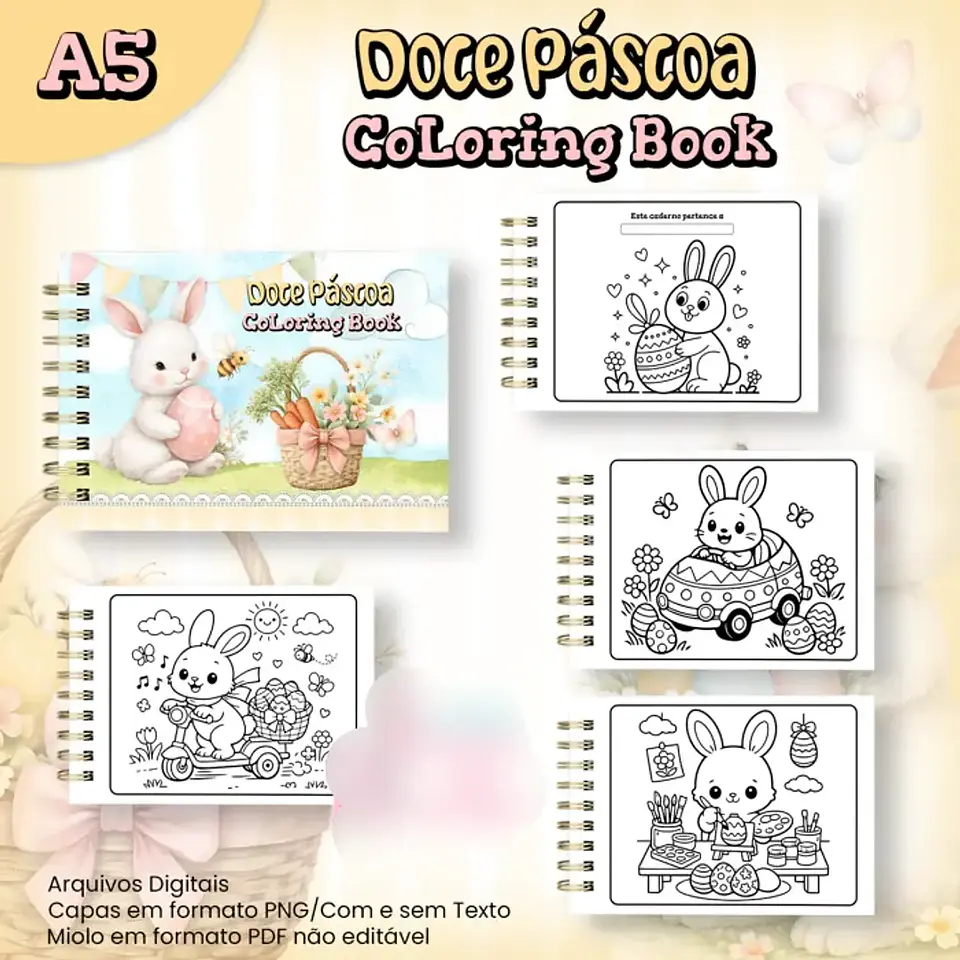 Arquivo Páscoa Doce Livro de Colorir A5 1