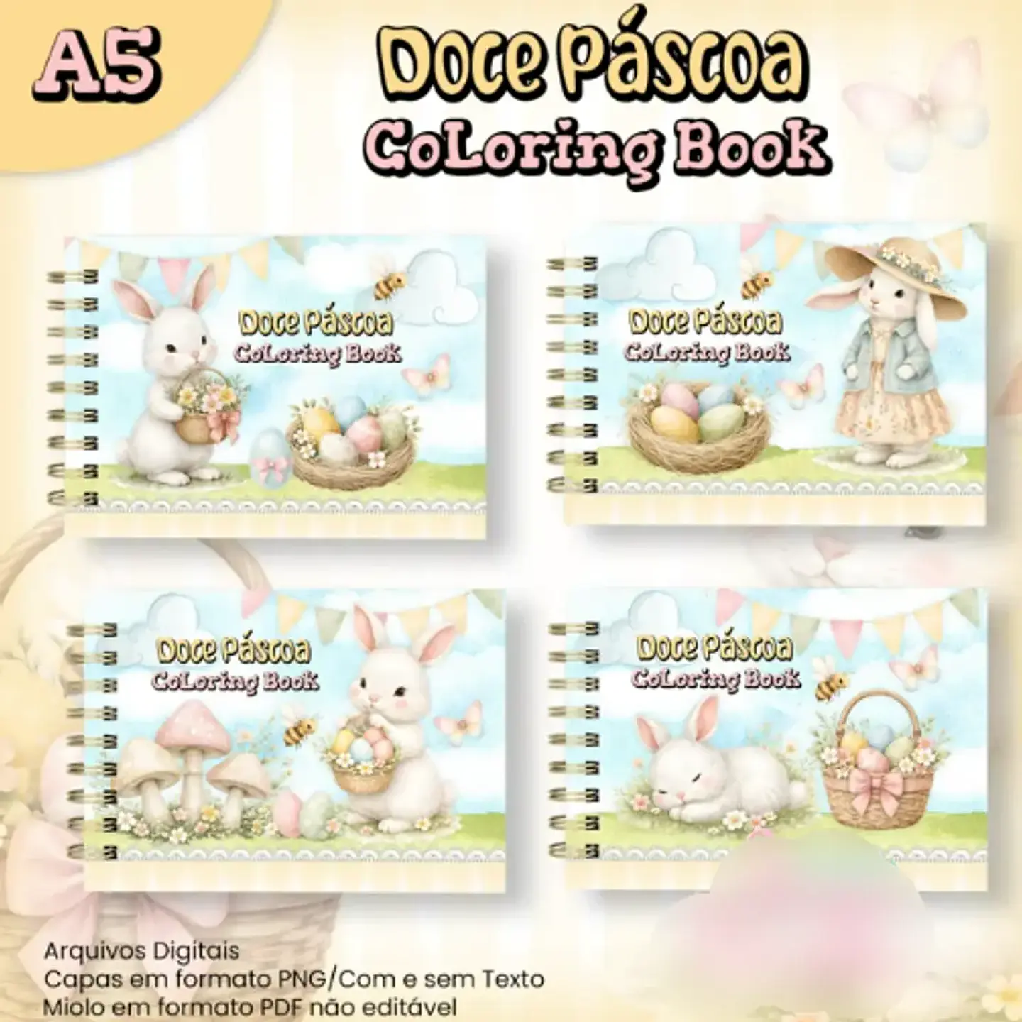 Arquivo Páscoa Doce Livro de Colorir A5 2