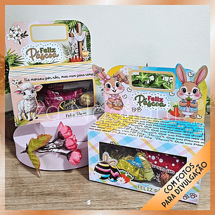 Arquivo Páscoa 2 Caixinhas de Alcinha com Visor