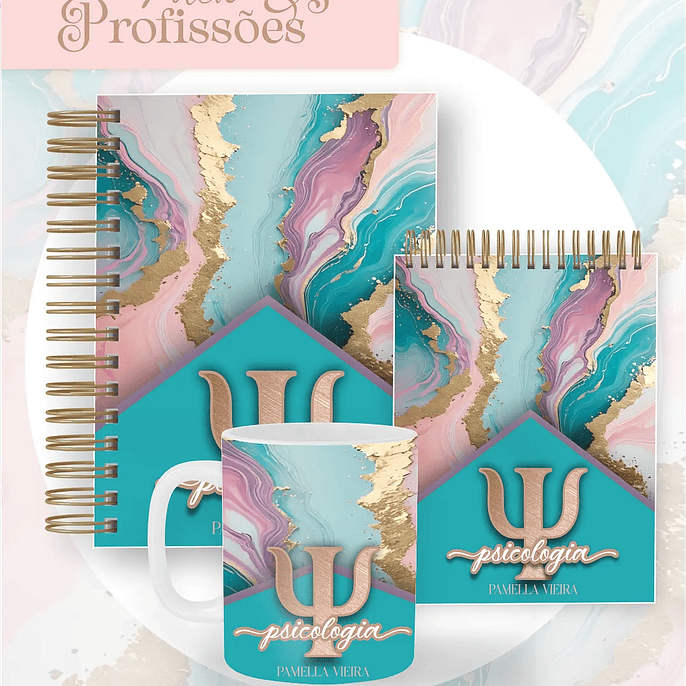Arquivo Pack Profissões Luxo Azul Tiffany - Pamella 1