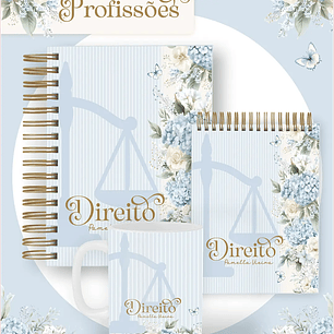 Arquivo Pack Profissões Floral Azul - Pamella