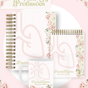 Arquivo Pack Profissões Floral Rosa - Pamella