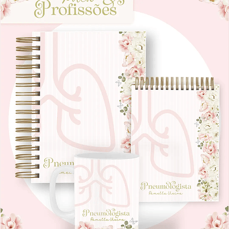Arquivo Pack Profissões Floral Rosa - Pamella 1