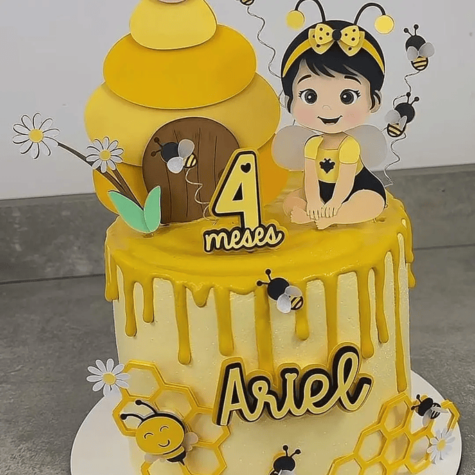Arquivo Topo de Bolo Abelhinha Ariel 1