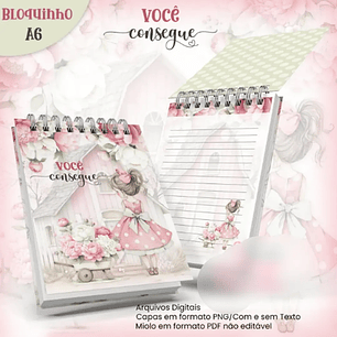 Arquivo Bloquinho A6 Você Consegue