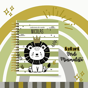Arquivo Caderneta de Saúde Safari Verde Minimalista